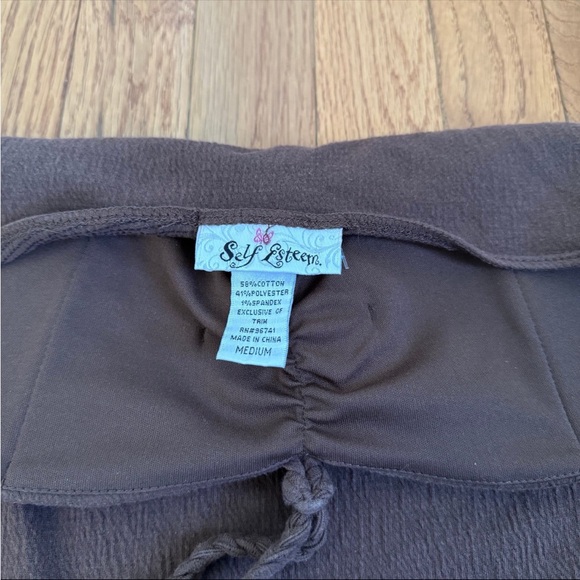 Vintage Y2K Self Esteem Brown Halter Tank Top with Crochet Accent - Picture 3 of 4